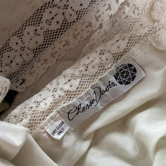 Floral Green and White Skirt - Picture 4 of 4